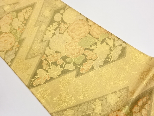 JAPANESE FUKURO OBI / WOVEN FLOWERS